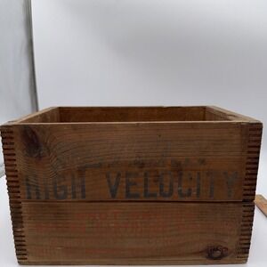 Vintage Peters High Velocity Shot Shells Wooden Ammo Crate Case Box 12ga Shotgun